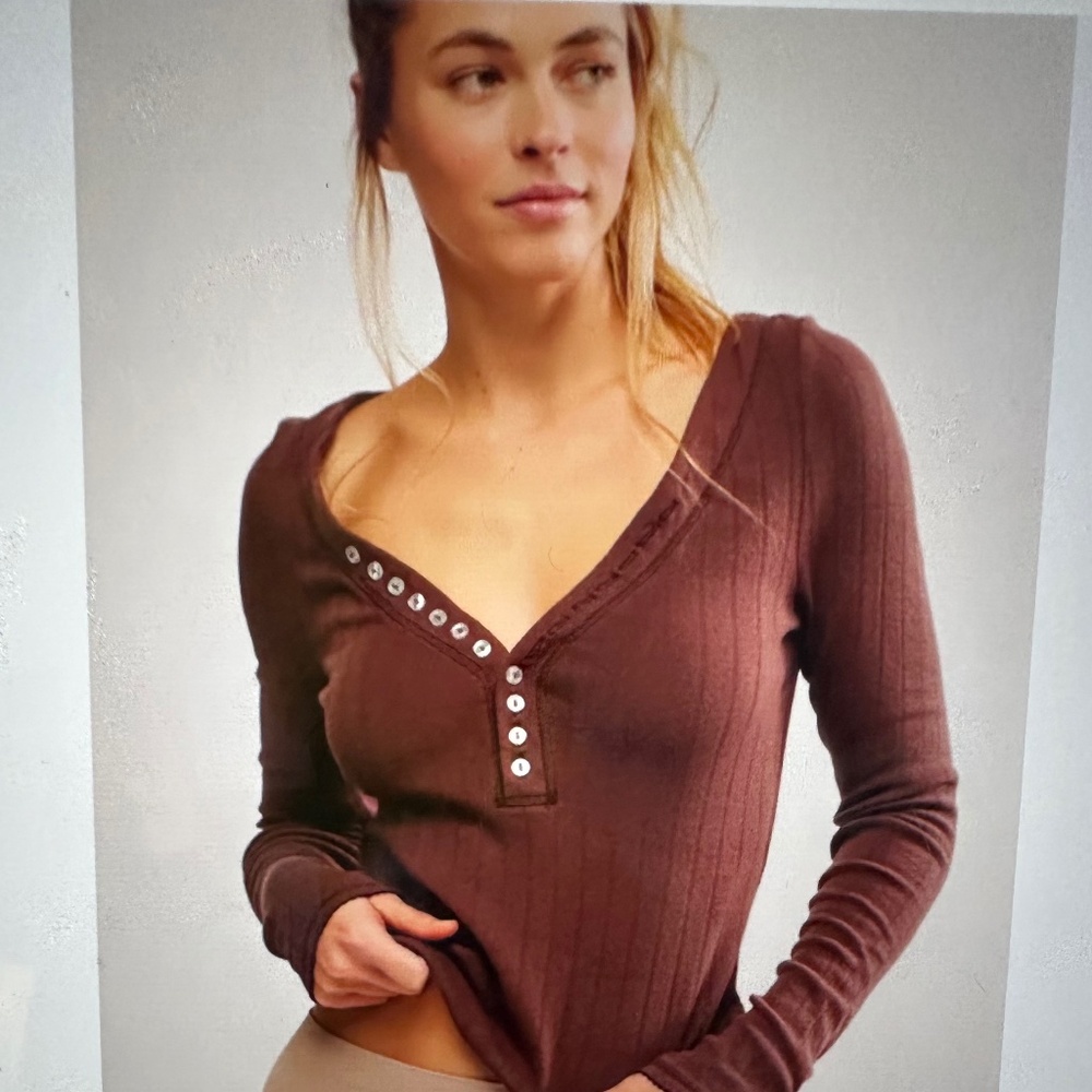 Free People The coffee Chat Henley